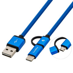 Cable multi usb 2.0 coolbox carga mas datos micro usb usb tipo c usb t