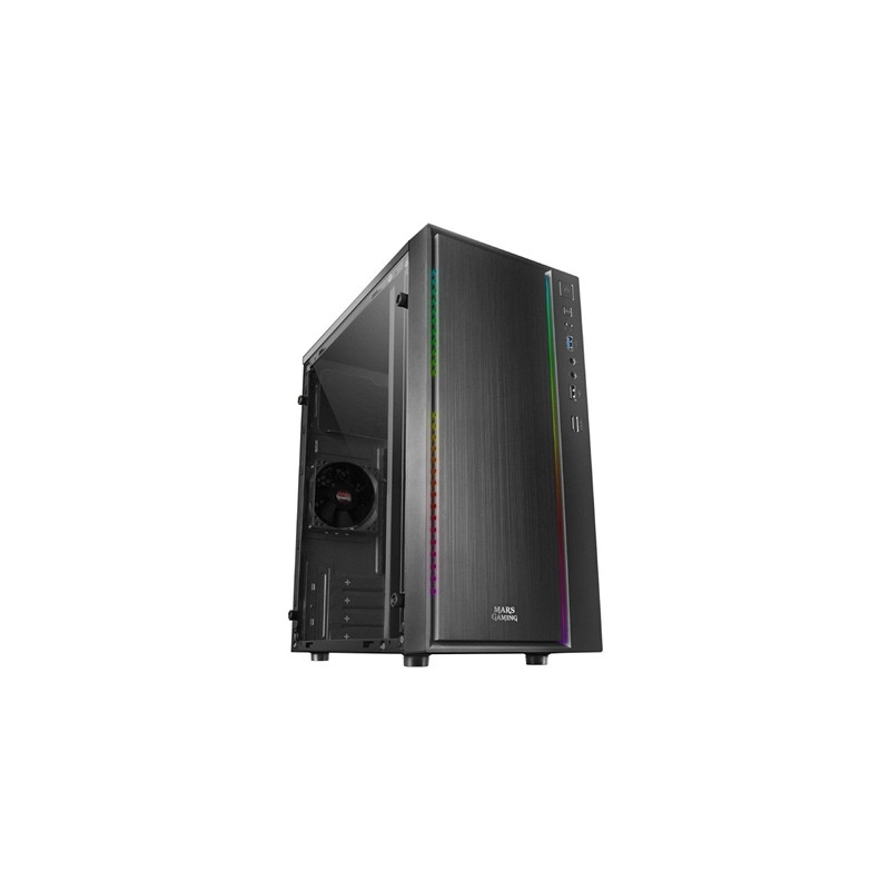 Caja ordenador mars gaming mcm negra micro atx 1 x usb 3.0 1 x usb 2.0 1 x 80mm rgb