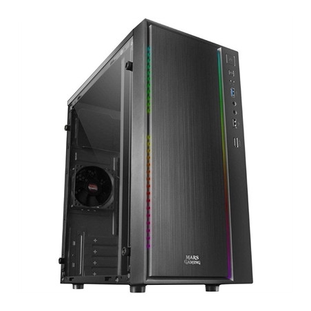 Caja ordenador mars gaming mcm negra micro atx 1 x usb 3.0 1 x usb 2.0
