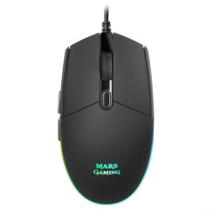 Mouse raton mars gaming mmg optico usb 6 botones 3200ppp rgb negro