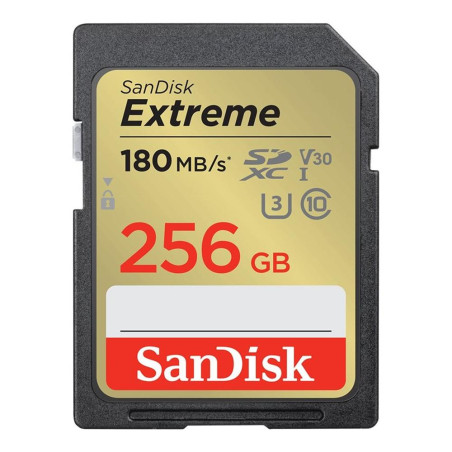 Tarjeta memoria secure digital sdxc 256gb sandisk extreme clase 10 uhs