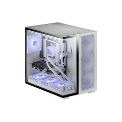 Caja ordenador mars gaming mcnova2 e - atx argb cristal templado blanc