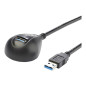 Cable usb tipo a startech 1.5m - macho - hembra - negro