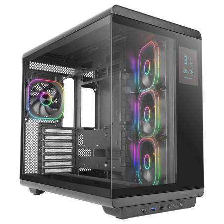 Caja ordenador mars gaming mc - revpro atx argb lcd 4.3 pulgadas crist