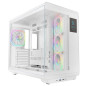 Caja ordenador mars gaming mc - revpro atx argb lcd 4.3 pulgadas cristal templado blanca