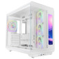 Caja ordenador mars gaming mc - revmaxw atx argb lcd 11.8 pulgadas cristal templado blanca