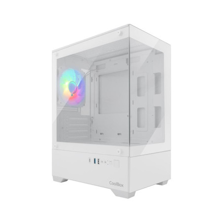 Caja ordenador gaming coolbox gm200 vision lite matx argb cristal temp