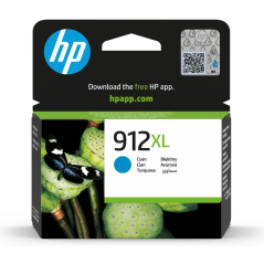 HP Cartucho de tinta Original 912XL cian de alta capacidad
