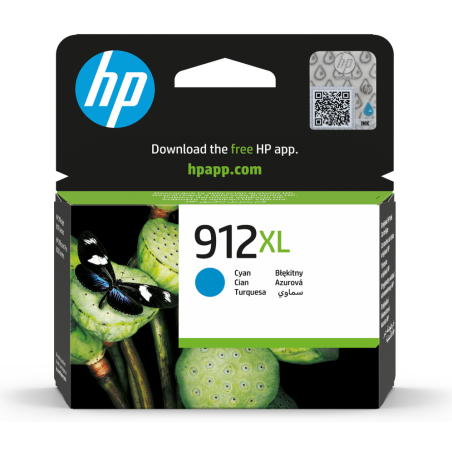 HP Cartucho de tinta Original 912XL cian de alta capacidad