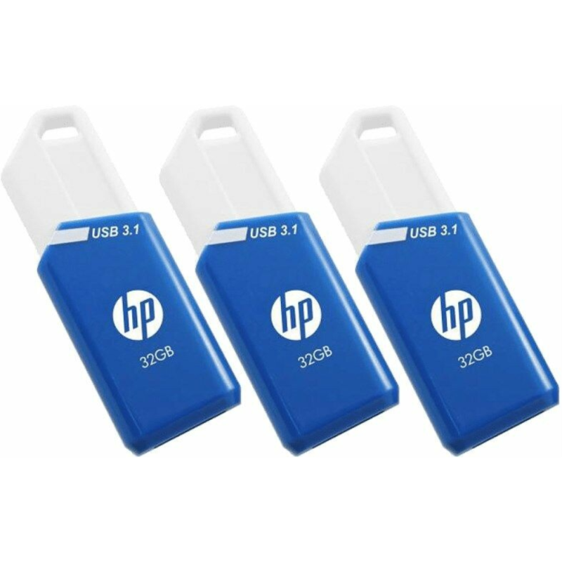 HP x755w Triple Pack unidad flash USB 32 GB USB tipo A 3.2 Gen 1 (3.1 Gen 1) Azul, Blanco HP x755w Triple Pack unidad flash USB 32 GB USB tipo A 3.2 Gen 1 (3.1 Gen 1) Azul, Blanco
