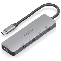 AISENS USB-C Dock 5 en 1, USB-C a 1xHDMI 2xUSB-A 1xUSB-C 1xUSB-C PD, G