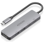 AISENS USB-C Dock 5 en 1, USB-C a 1xHDMI 2xUSB-A 1xUSB-C 1xUSB-C PD, Gris, 15cm