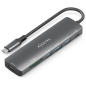 AISENS ASUC-7P025-GR base para portátil y replicador de puertos Alámbrico USB 3.2 Gen 1 (3.1 Gen 1) Type-C