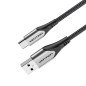 CABLE USB-A A USB-C M-M 2 M GRIS VENTION
