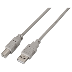 AISENS A101-0001 cable USB USB 2.0 1 m USB A USB B Beige