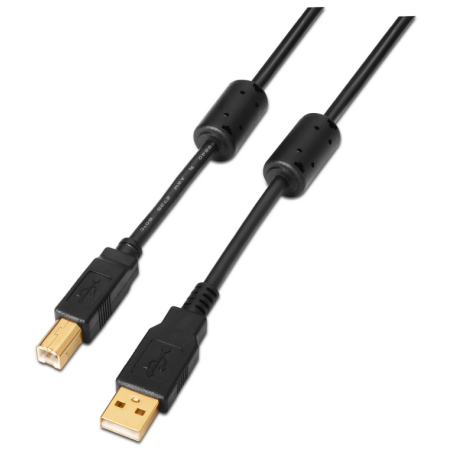 AISENS A101-0010 cable USB USB 2.0 3 m USB A USB B Negro