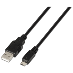 AISENS A101-0027 cable USB USB 2.0 0,8 m USB A Micro-USB B Negro