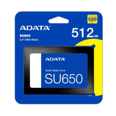 Disco duro interno solido ssd adata ultimate su650 512gb 2.5 pulgadas 