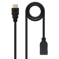 Cable hdmi 2.0 nanocable 3m - macho - hembra - negro