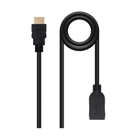 Cable hdmi 2.0 nanocable 3m - macho - hembra - negro