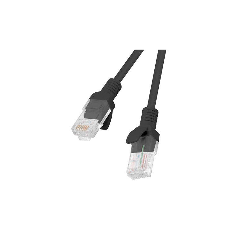 Cable red lanberg latiguillo cat.6 utp 1.5m negro fluke passed