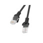 Cable red lanberg latiguillo cat.6 utp 1.5m negro fluke passed