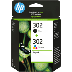 HP Paquete de ahorro de 2 cartuchos de tinta original 302 negro/tricol