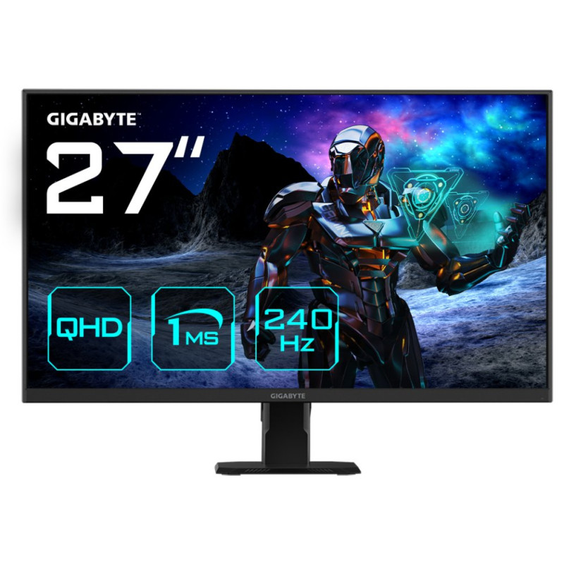 GIGABYTE GS27Q X Monitor gaming 27 QHD - 2560 x 1440, 240Hz, 1ms, 300 cd/m², FreeSync Premium Pro, HDR Ready, HDMI 2.0, DisplayP