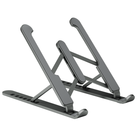 AISENS Soporte De Sobremesa Ajustable Para Portatil / Tablet, Gris Osc
