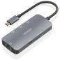 AISENS USB-C Dock 6 En 1, USB-C a 1xHDMI, 1xRJ45, 3xUSB-A, 1xUSB-C PD, Gris, 15cm