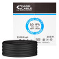 Bobina cable red utp cat5e rj45 nanocable 305m rigido - awg24 - exterior negro