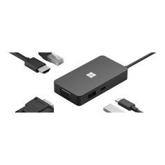 Hub usb tipo c microsoft tavel hdmi - ethernet - vga - usb tipo a - us