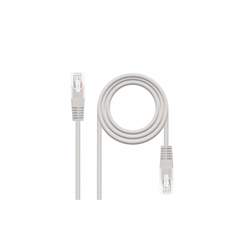 Cable red nanocable latiguillo rj45 utp cat6 5m gris
