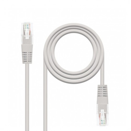 Cable red nanocable latiguillo rj45 utp cat6 5m gris