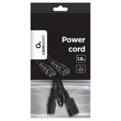 Gembird PC-189-VDE cable de transmisión Negro 1,8 m C14 acoplador