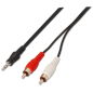 AISENS A128-0148 cable de audio 3 m 3,5mm 2 x RCA Negro