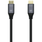 AISENS Cable HDMI V2.1 Ultra Alta Velocidad / HEC 8k@60Hz 48Gbps, A/M-A/M, Gris/Negro, 2.0m