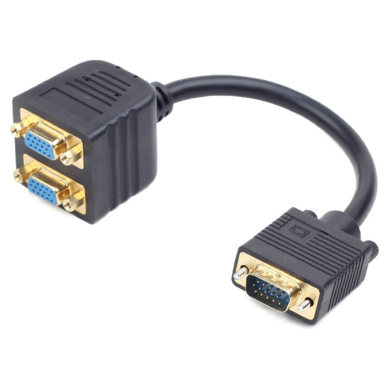 Gembird CC-VGAX2-20CM cable VGA 0,2 m VGA (D-Sub) 2 x VGA (D-Sub) Negro