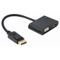 Gembird A-DPM-HDMIFVGAF-01 cable DisplayPort 0,1 m Negro