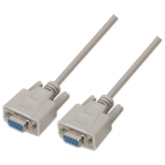 AISENS A112-0066 cable de serie Beige 1,8 m DB9