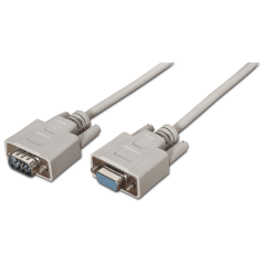 AISENS A112-0065 cable de serie Beige 1,8 m DB9