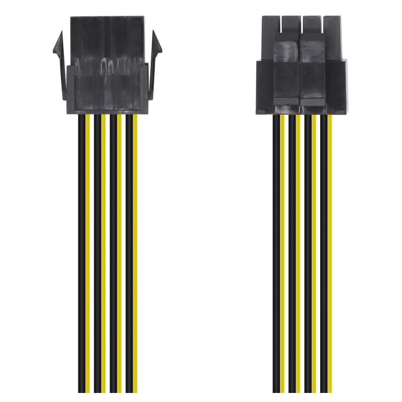 AISENS Cable Alimentación, 8pin/H-4+4pin/M, 30cm