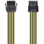 AISENS Cable Alimentación, 8pin/H-4+4pin/M, 30cm