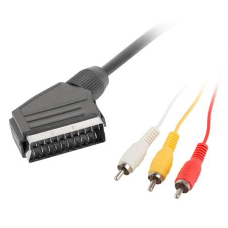 Lanberg CA-EURC-10CC-0018-BK cable EUROCONECTOR 1,8 m SCART (21-pin) 3