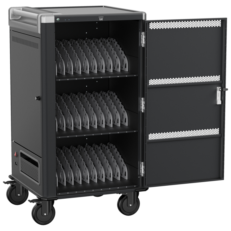 Ewent EW1700 carrito y armario de dispositivo portátil Carro de gestión y carga para dispositivos portátiles Negro, Gris