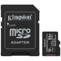 Kingston Technology 64GB microSDXC Canvas Select Plus Gen3 100MB/s A1 
