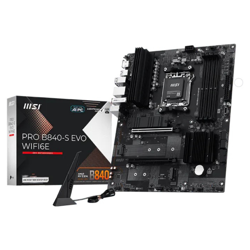 MSI Pro B840-S EVO WIFI6E AMD B840 Zócalo AM5 ATX