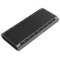 AISENS Caja Externa M.2 RGB Gaming ASM2-RGB011GR SATA/NVMe A USB3.1 Gen2, Gris