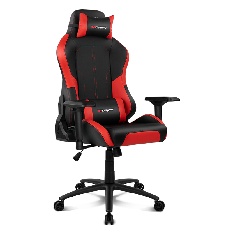 DRIFT DR250 Silla para videojuegos de PC Asiento acolchado tapizado Negro, Rojo