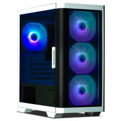 Zalman M4 WHITE carcasa de ordenador Mini Tower Negro, Blanco